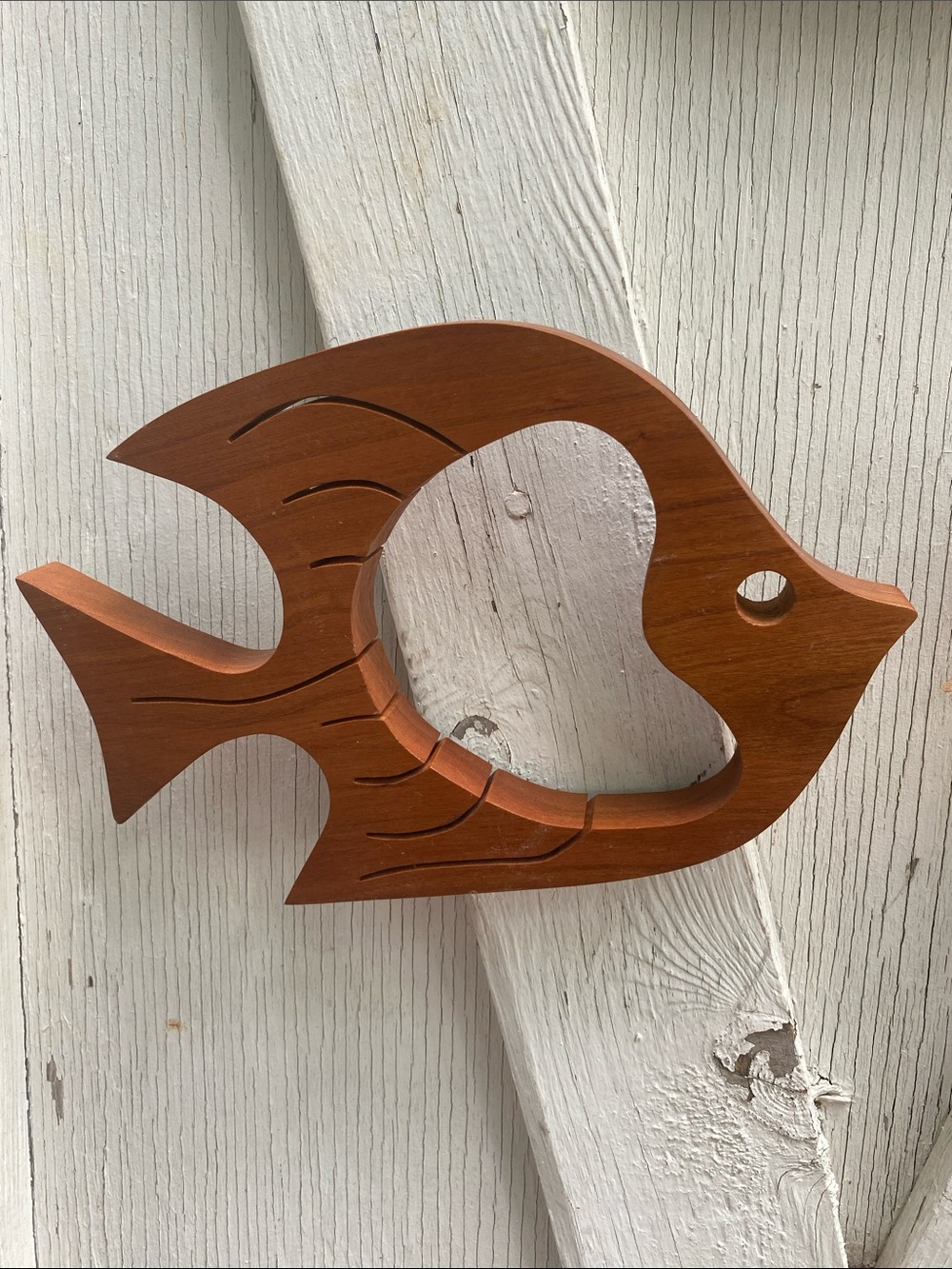 Wooden Fish Wall Décor Trio - Natural, Brown, Dark Wood - Picture 2 of 7
